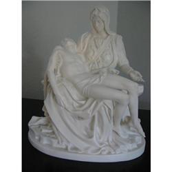 Porcelain Micheal Angelo Pieta Bisque Sculptur #1678392