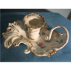 Porcelain Rose Floral Chamberstick #1678478