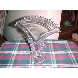 Candlewick Fan vase; 8.5" tall,8" spread #1678948