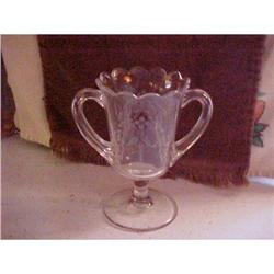 spooner, etched, fluted, two handles,pedestal #1678970
