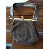Image 1 : ART DECO STYLE 40s SWING SUEDE LEATHER PURSE#1679119