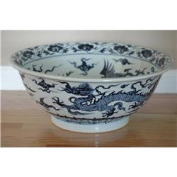 Massive Chinese Blue and White Porcelain Dragon#1694860
