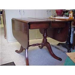 Duncan Phyfe Mahogany Table, 1 Leaf, Custom #1694953