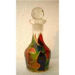 ANTIQUE GLASS BOTTLE HAND PAINTED. #1694968