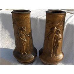 French Art Nouveau  Bronzed Floor Vases c1910 #1694974
