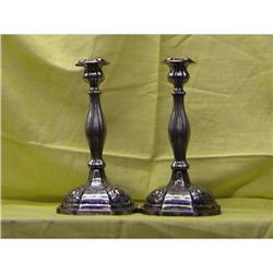 A PAIR OF EUROPIAN STERLING SILVER CANDLESTICKS#1695066