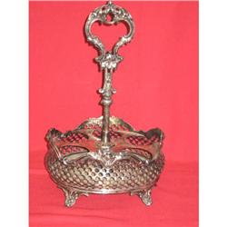 Victorian Silverplate Cruet set holder #1695072