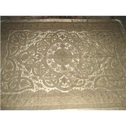 Old Gold Thread Tablecloth(Bed spread) #1695074