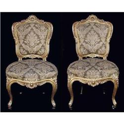 Pair of Rococo Gilt Chairs #1695091