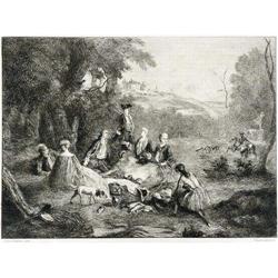  Picnic after the Hunt   Engraving  by Hanriot #1695094