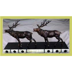 French Art Deco Sculpture Mousin Deer Elk  #1695097