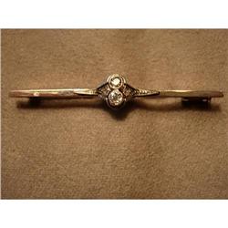 Circa 1900 Diamond and Yellow Gold Bar Pin #1695309