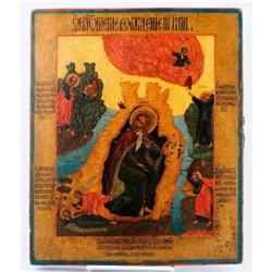 RUSSIAN ICON  THE FIERY ASCENSION OF THE #1695369