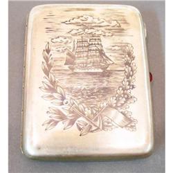 Russian cigarette case with niello (1950-1960) #1695388