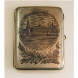 Russian cigarette case with niello (1950-1960) #1695389