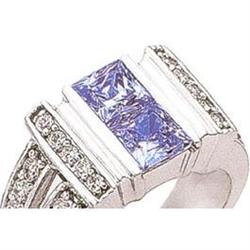 Diamonds 2.90 ct  men's ring diamond PRINCESS #1695400