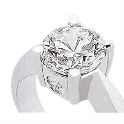 DIAMOND ENGAGEMENT THREE STONE ring gold real #1695409