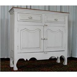 ANTIQUE WHITE SHABBY DRESSER CHEST OF DRAWERS #1695429