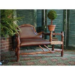 ANTIQUE RUSTIC RENAISSANCE ROOT SETTEE BENCH #1695460