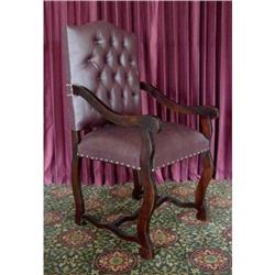 VICTORIAN LIBRARY TUFTED LEATHER DESK CHAIR #1695475