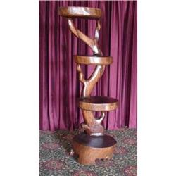 PRIMITIVE RUSTIC ART ARTISIAN PLANTSTAND SHELF #1695492