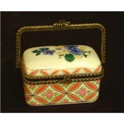 Small Antique French Porcelain Box #1695625