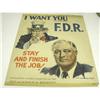 Image 1 : Uncle Sam & Roosevelt FDR WWII Political Poster#1707540