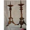 Image 1 : BRASS  FIREPLACE ANDIRONS FRENCH #1707594