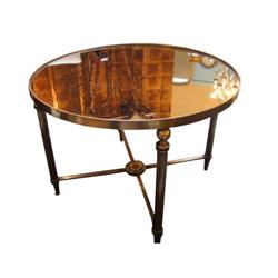 Art Deco Coffee Table in Brass and Glass #1707601