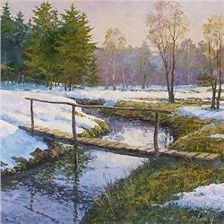 "First snow" oil by well-known Russian artist #1707717