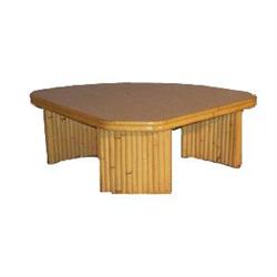 Vintage rattan corner cocktail table (frankl #1707867