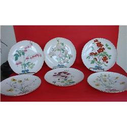 Antique Minton Floral Bouquet Dessert Plates #1707904