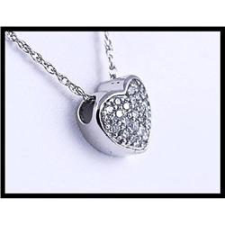 Gorgeous 14K White Gold Heart Shaped Diamond #1708044