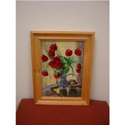 Red tulips painting #1708077