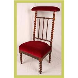 Antique French Religious Chair Carved Prayer #1708079