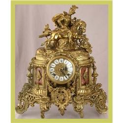 French Rococo Garniture Mantle Clock Horse #1708083