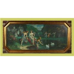 Antique German Art Nouveau Color Lithograph #1708097