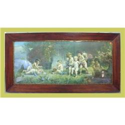 Antique German Art Nouveau Color Lithograph #1708104