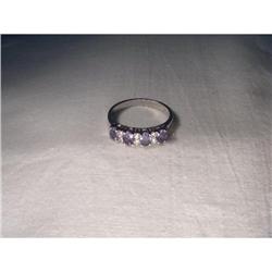 Estate 14K WG Tanzanite Diamond Stacking Ring #1708129