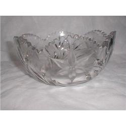 CANASTOTA DIAMOND POINSETTIA BOWL W/BUTTERFLY #1708212