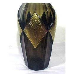 Oertel Gold Enamel Glass Vase Classical #1708215