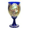 Image 1 : Antique Bohemian Enamel Cobalt  Glass Vase #1708218