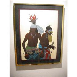 Yaqui Deer Dancer artis signed " Louis De Mayo!#1708226