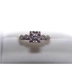 Estate Deco Diamond Wedding Band Ring Gold #1708245