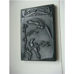 Chinese carved Black/green  jade  Pendant #1708254