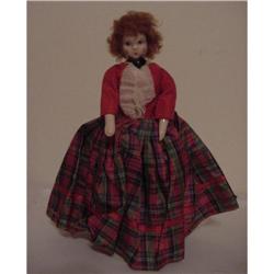 Doll Ruth Gibbs China 9" Wigged Doll Godey's #1708321