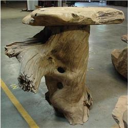 RARE PRIMITIVE TEAK ROOT RUSTIC BAR TABLE #1708384