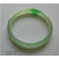 Chinese White & Green Jadeite Bracelet #1708399