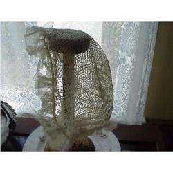 GORGEOUS C1840s BABY BONNET ALL LACE #1708414
