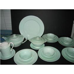 Limoges Mint Green tea set for four #1708422